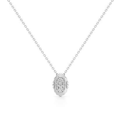 Aura Drift Pendant Silver Pendant with Chain
