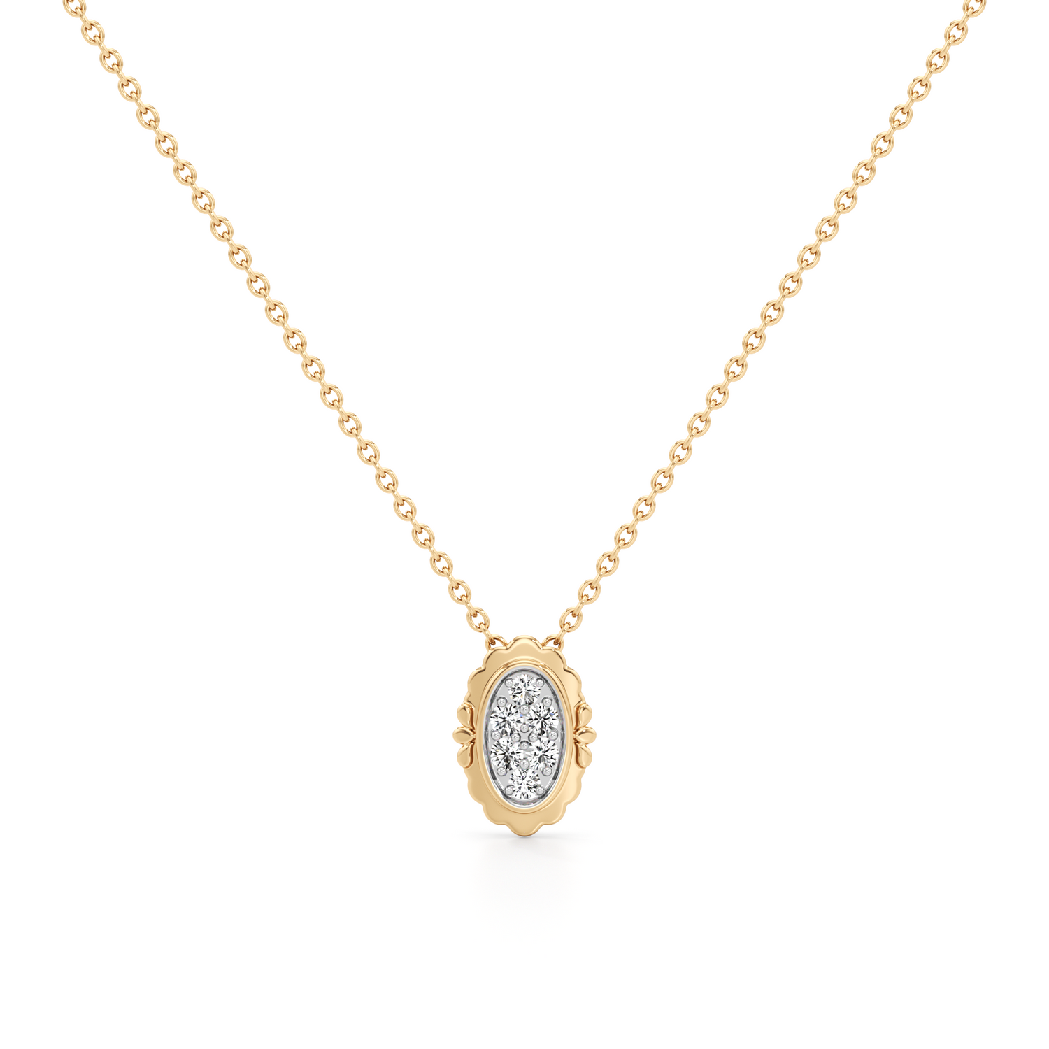 Aura Drift Pendant Silver Pendant with Chain