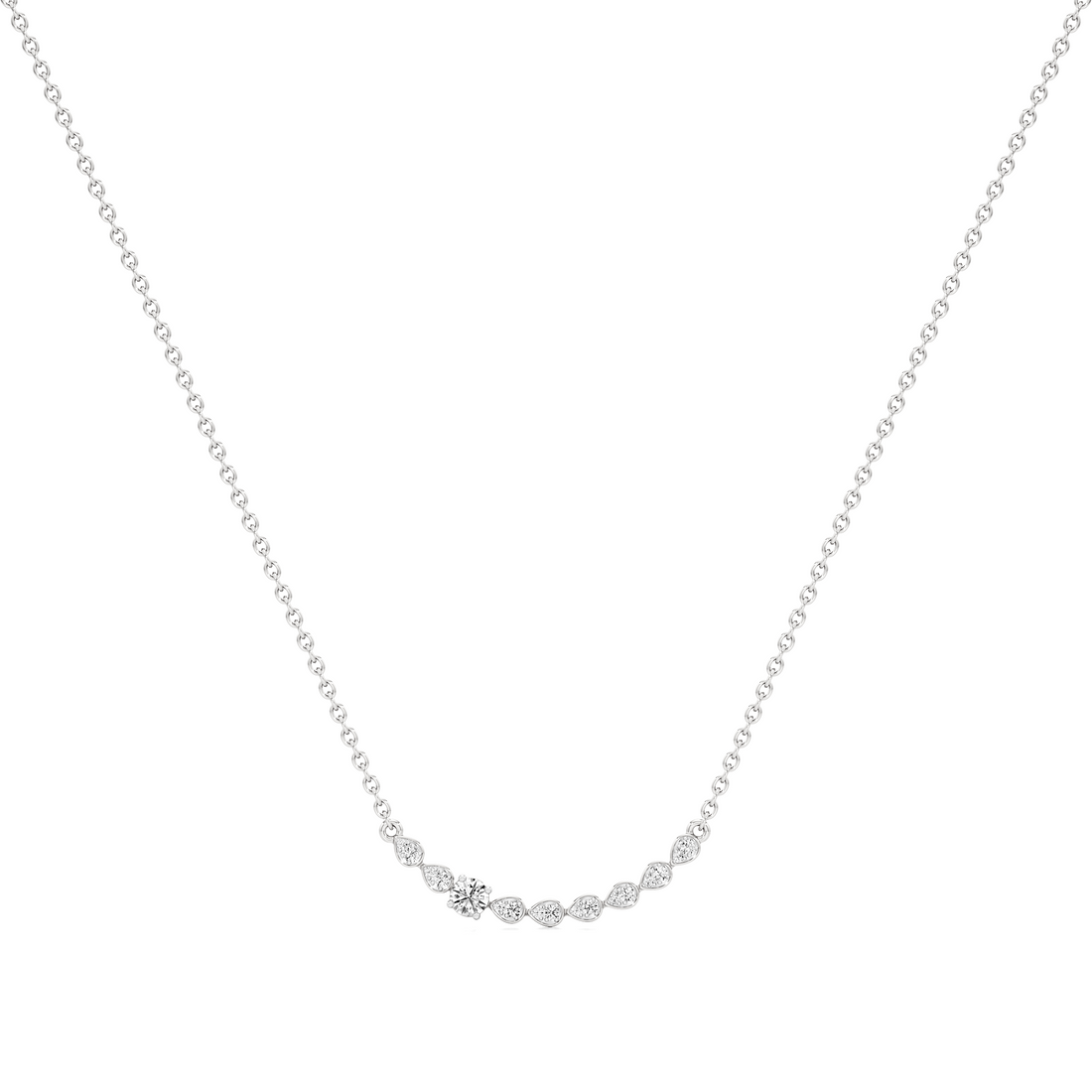 Radiant Blossom Silver Pendant with Chain