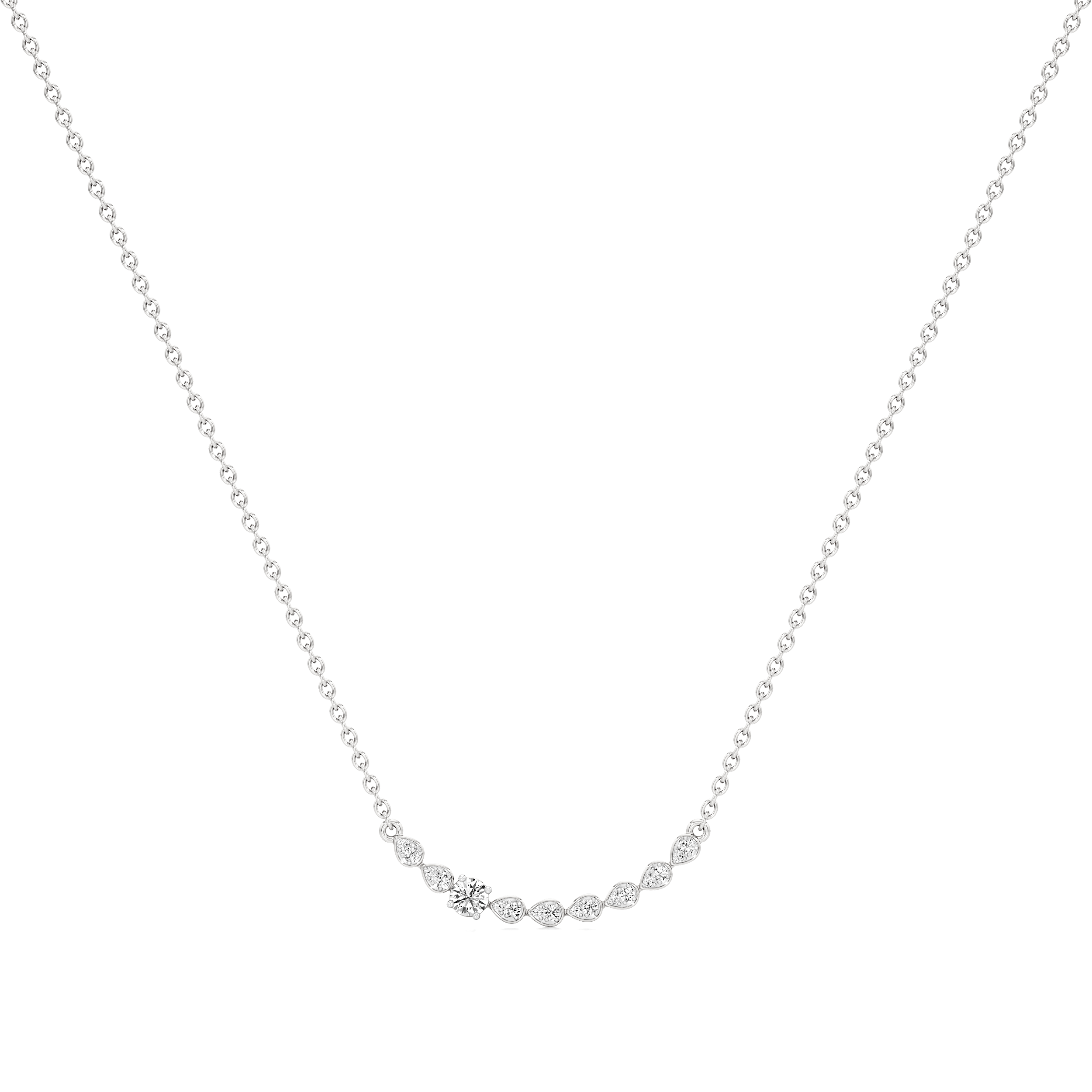 Radiant Blossom Silver Pendant with Chain